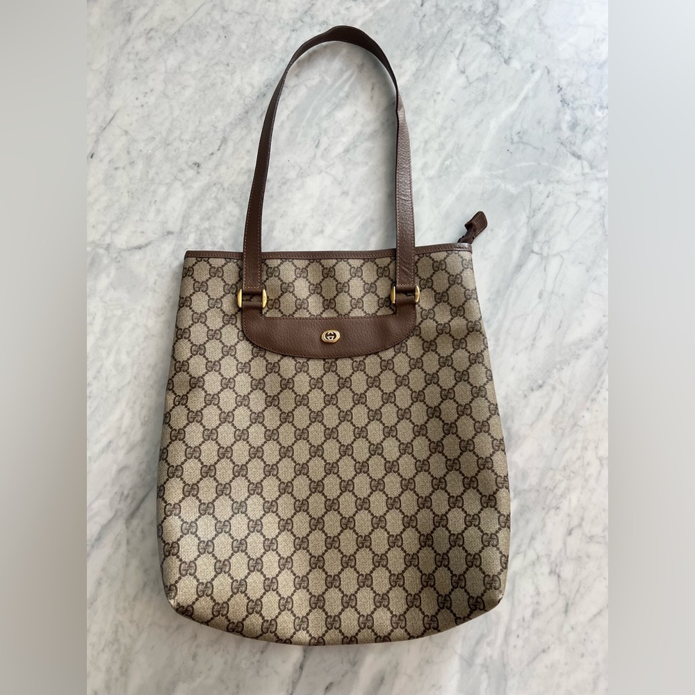 Authentic Vintage Gucci Monogram PVC Tote